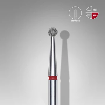 STALEKS – EXPERT FA01R025 -  Gyémántporos gömb manikűrfej - 2,5mm