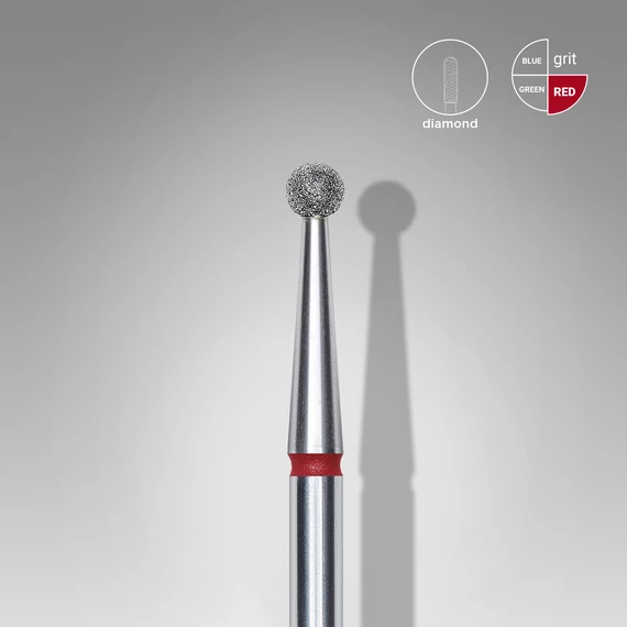 STALEKS – EXPERT FA01R025 -  Gyémántporos gömb manikűrfej - 2,5mm