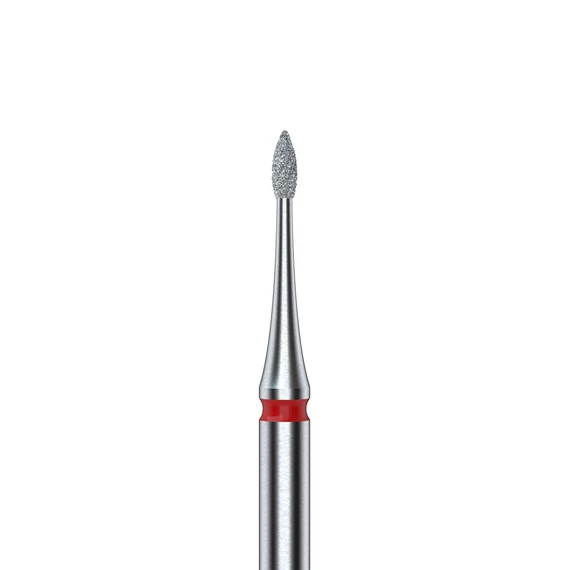 STALEKS – EXPERT FA12R010/3 -  Gyémántporos mini flame piros manikűrfej - 3mm