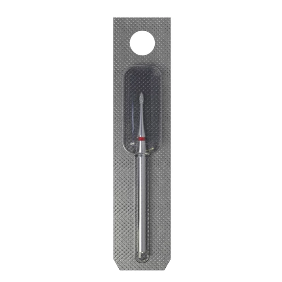 STALEKS – EXPERT FA12R010/3 -  Gyémántporos mini flame piros manikűrfej - 3mm