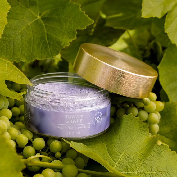 Sunny Grape SUGAR FOAM PEELING 200ml - Cukros hab testradír