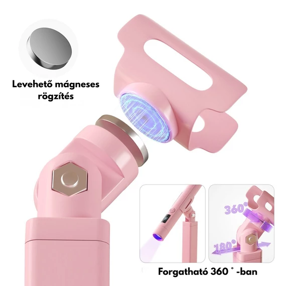 MINI LED LÁMPA ÁLLVÁNNYAL - RÓZSASZÍN
