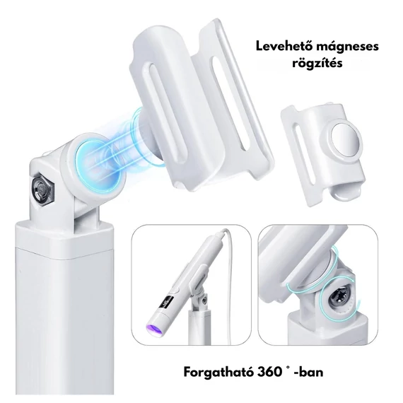MINI LED LÁMPA ÁLLVÁNNYAL - FEHÉR