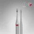 STALEKS – EXPERT FA12R010/3 -  Gyémántporos mini flame piros manikűrfej - 3mm